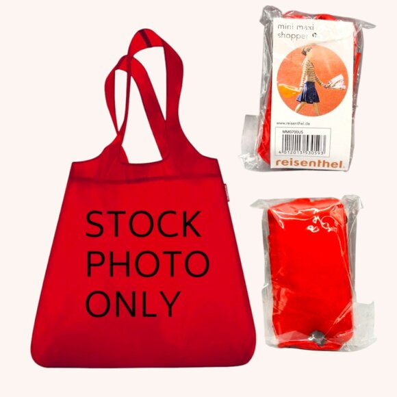 Reisenthel Mini Maxi Shopper Tote Red – Sealed NWT Vintage Foldable Bag - Picture 1 of 7